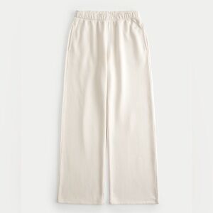 Hollister White Wide Leg Sweatpants